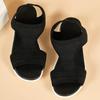 Autumn Women's Low Heel Fish Mouth Slip On Fashion Sandals Plus Size Sporty Style
