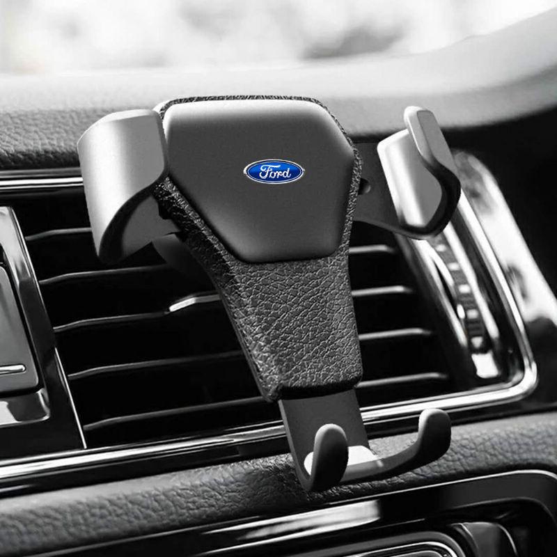 Car Badge Phone Holder Bracket Air Clip Mount Stand Accessories For Ford F150 Focus Ranger Fiesta Transit Mustang Mondeo MK2 MK3 Fusion