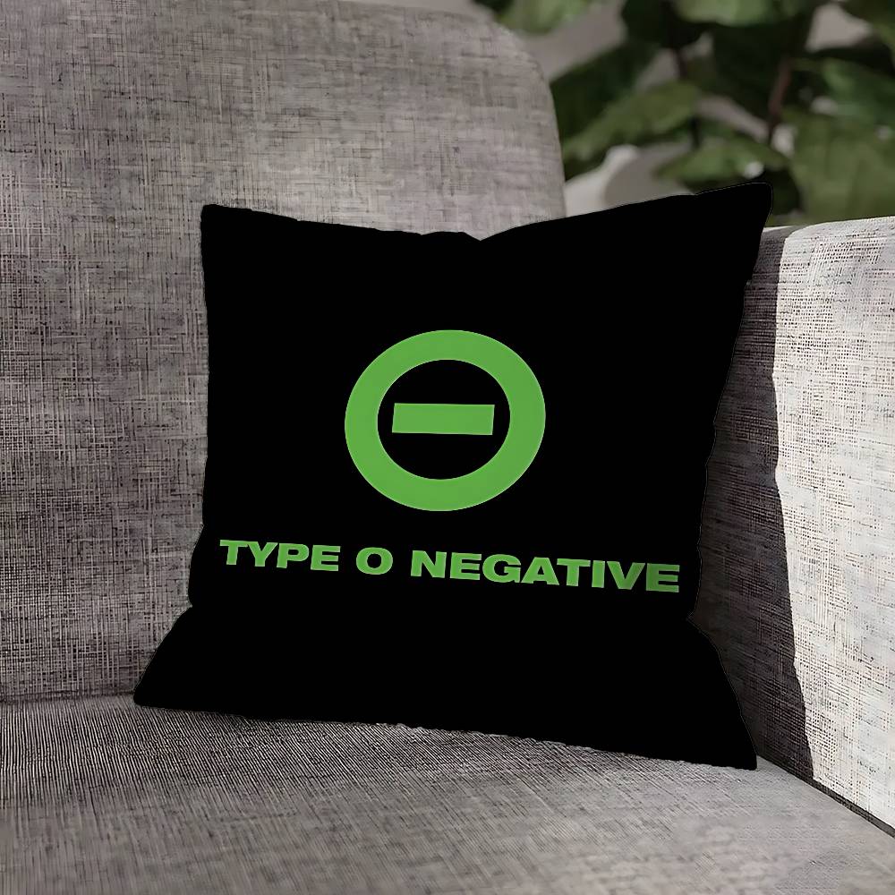 Green T-Type O N-Negative Pillow Case For Sofa Decor Car Office Room Printing Cushion Cover Decorations and Protector