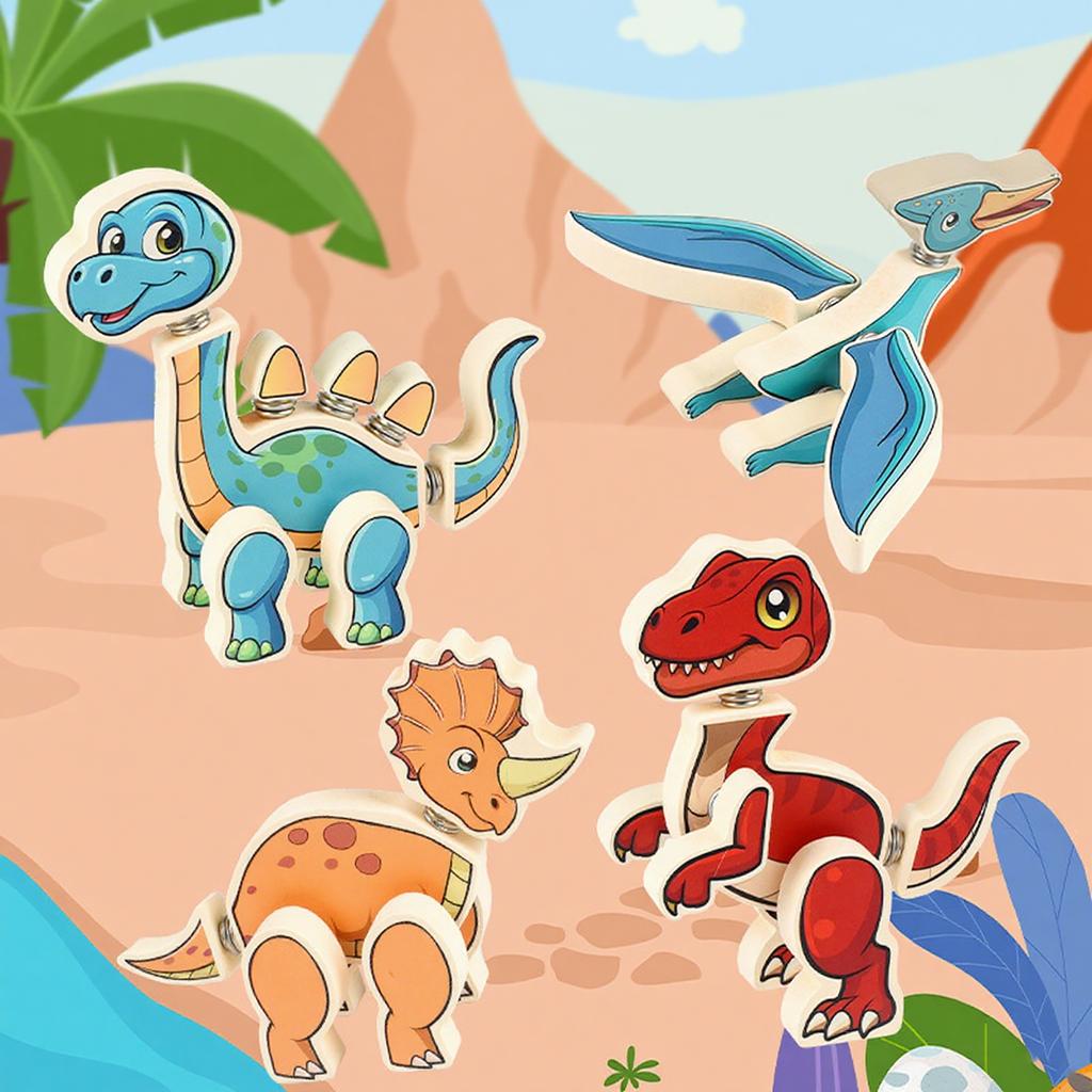 Children's Traffic Dinosaur Creative Three-dimensional Building Block Puzzle Toy