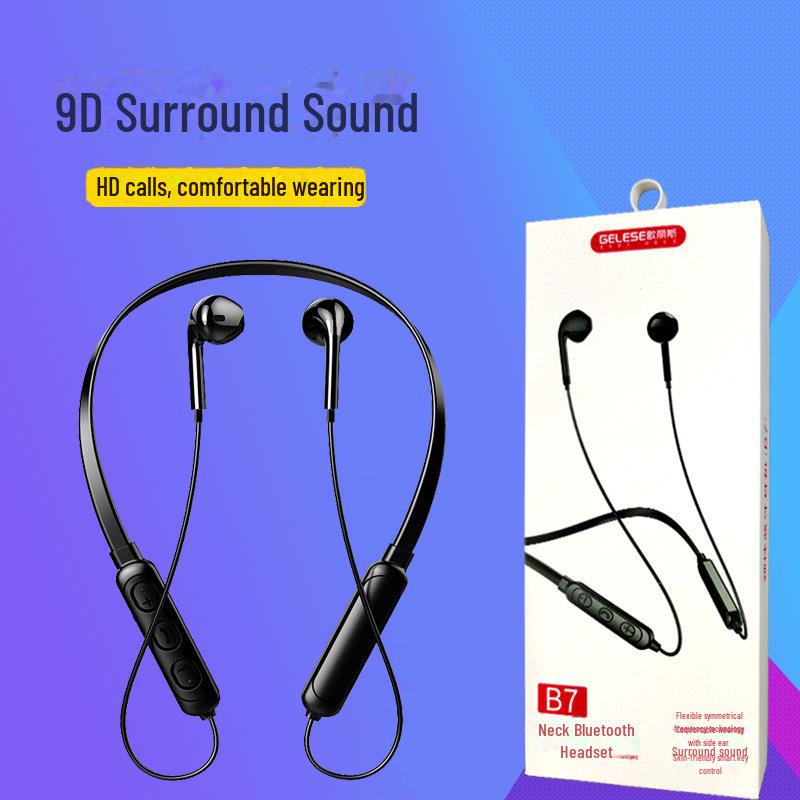 New Wireless Bluetooth 5.0 Sports Neckband Headset with Stereo Sound and Noise Reduction.