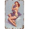 Vintage Plåtskyltar Väggaffischer Plakett Sexiga Kvinnor Järnmålning Dekoration för Mank Cave Café Garage Klubb Bar