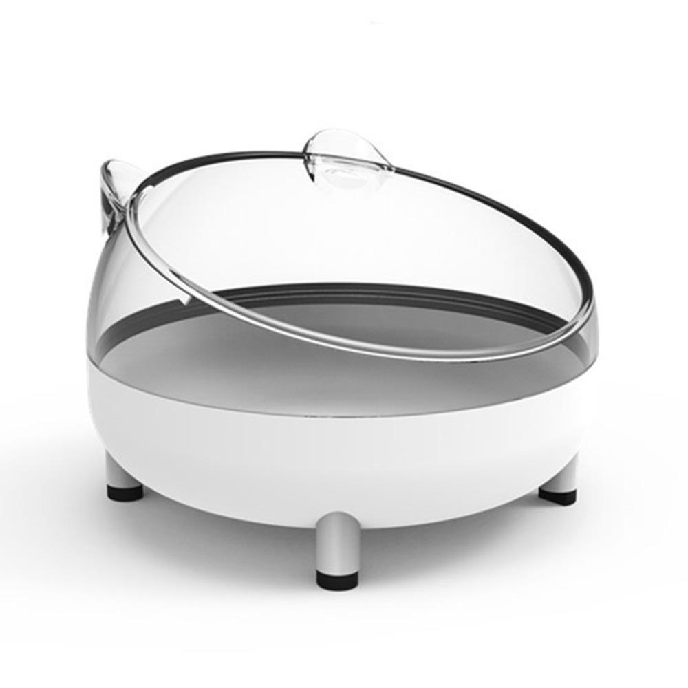 Round Shape Hamster Food Dish Smooth Surface Cat Food Bowl Dog Food Dish  Cage Interior Use