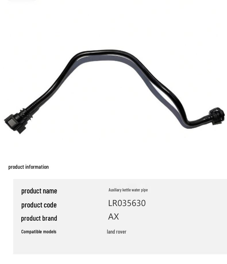 LR035630: Kompatibel med Land Rovers extra kylvätskebehållares slang.