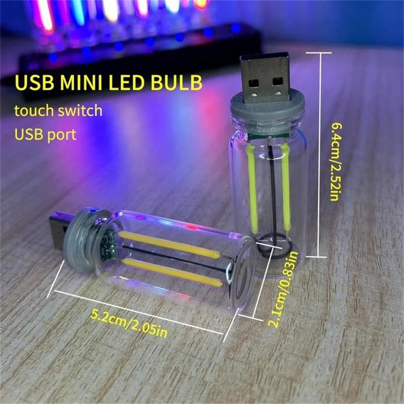 USB-Autolampe, Innenatmosphärenlicht, Retro-inspirierte Stimmungslampe, Glasflasche, kabellose Touch-LED-Autoinnenbeleuchtung