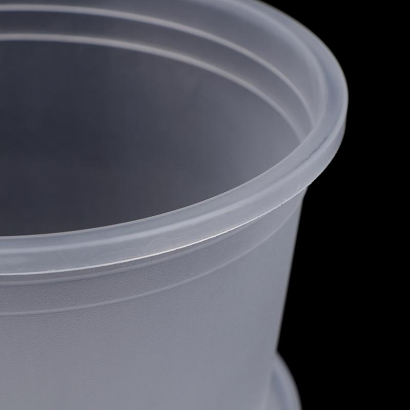 1Pc Transparent Round Orchid Pot With/Without Tray Root Control Plastic Orchid Pots With Holes Breathable Plant Growth Container