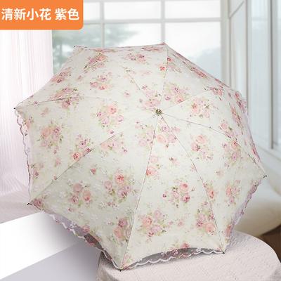 Encaje de paraguas con protección UV para mujer, parasol de bolsillo a prueba de viento, impermeable, para sol y lluvia, paraguas de viaje para mujer