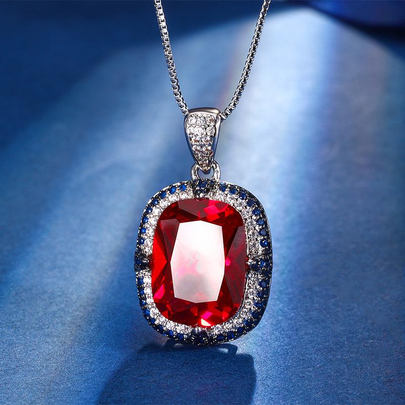 Schmuck Wind Simulation Roter Korund Farbwechsel Retro Inlay Set Hauptstein 12 * 16-8 * 10