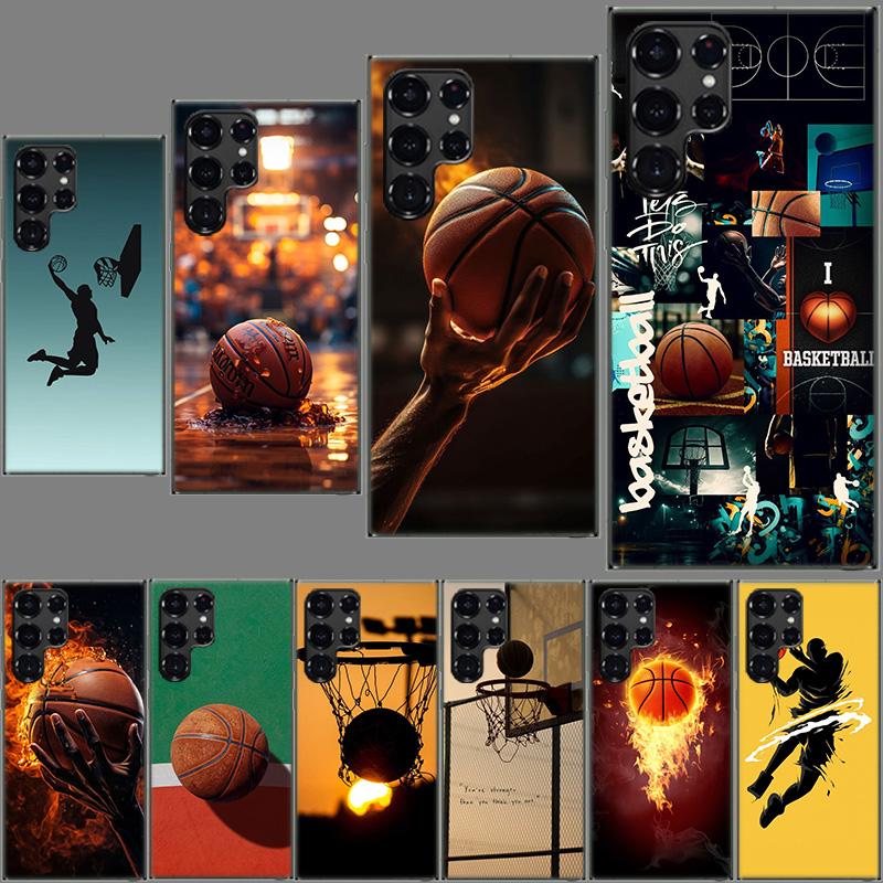 Basketball Phone Case For Samsung Galaxy S24 S23 S21 S20 FE S22 S26 Ultra S25 Edge S10 Plus Cover Clear TPU Capa Shell Coque Sho