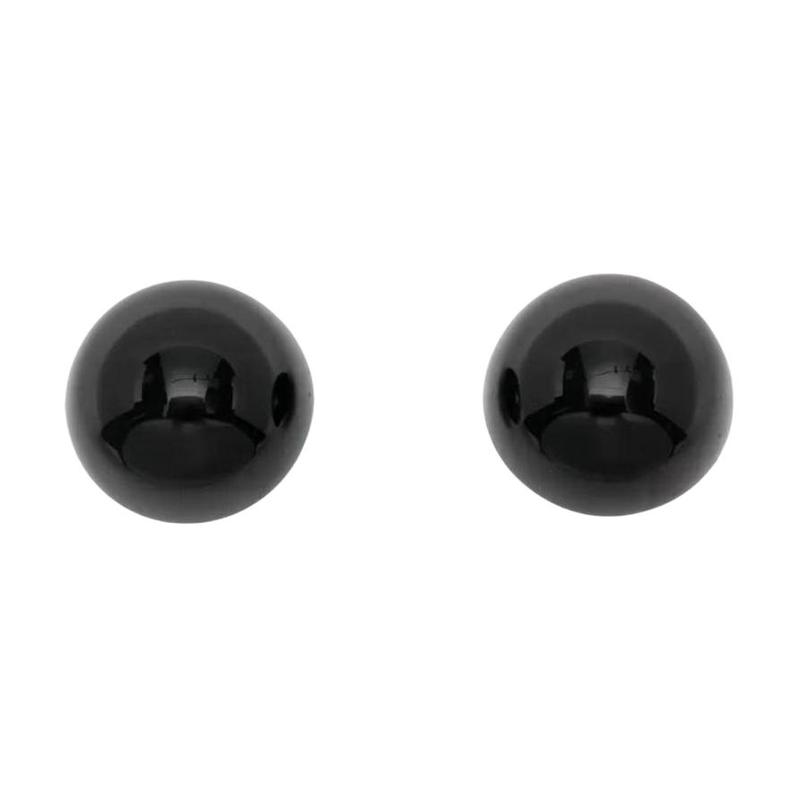 Emporio Armani round simple design resin earrings women s black EW004507AF25216