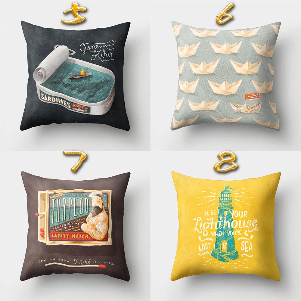 Office Pillow Creative Home Sofa Pillow Case Yiwu Pillow Cartoon Pattern