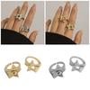 Elegant Star Rings Adornment Trendy Punk Hip Hop Star Rings High Polished Alloy Finger Rings Charm for Women