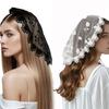 Trendy Wedding Round Hairscarf Ethnic Church Hair Veil Fashion Evening Party Headwear  For Female