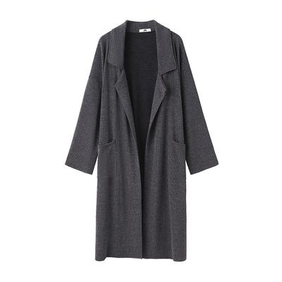 A New Large-sized Women s Autumn and Winter Long Knitted Trench Coat with A Sense of Design and Elegance 2XL