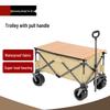 Folding Outdoor Camping Wagon with Tabletop & All-Terrain Wheels