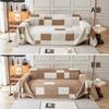 Modern Geometric Chenille Sofa Cover All Season Elegant Couch Throw Blanket