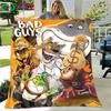 Hot Role The Bad G-Guys Pattern Blanket Flannel Thin Blanket Portable Home Travel Office Lunch Break Blanket Birthday Gift