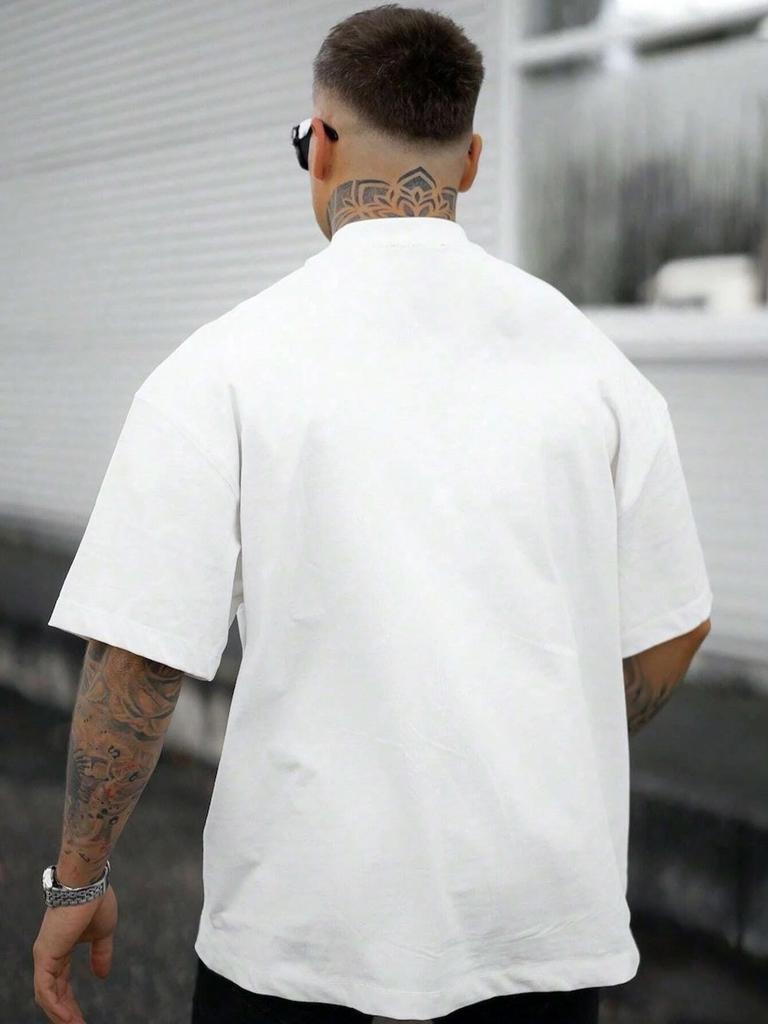 Rose Men Cotton T Shirt Luxury Brand Fashion Big Size Top Casual Short Sleeve Streetwear Classic Print New Arrival Tee S3XL