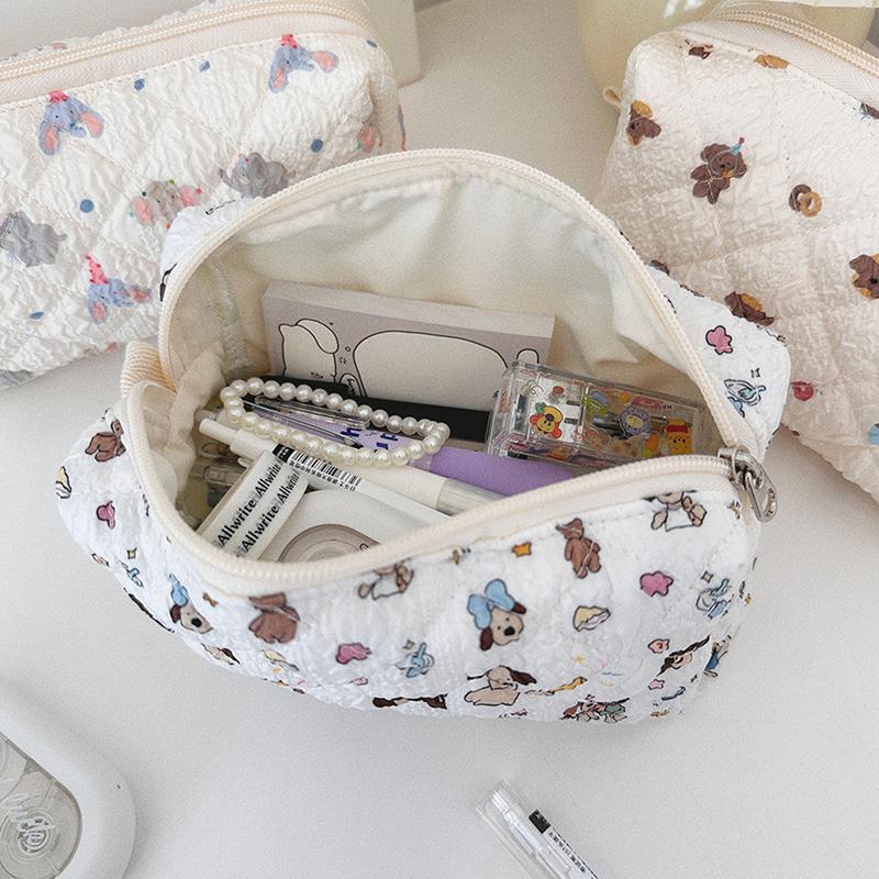 Cute Cartoon Print Women'S Cosmetic Bag Portable Ladies Makeup Case Travel Storage Bags Casual Female Clutch Purse