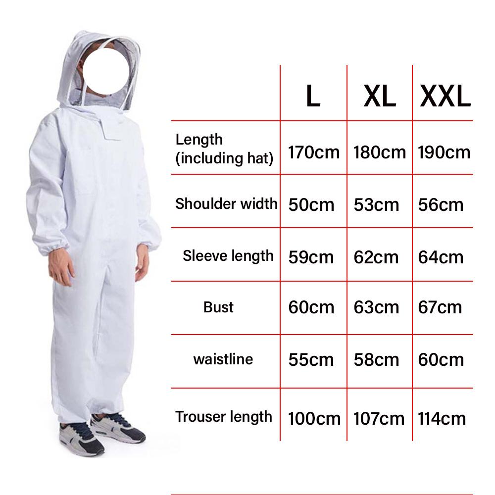 Full Body Thickened Beekeeping Clothes Professional Beekeepers Clothes Protection Beekeeping Suit Safty Veil Unisex Protective