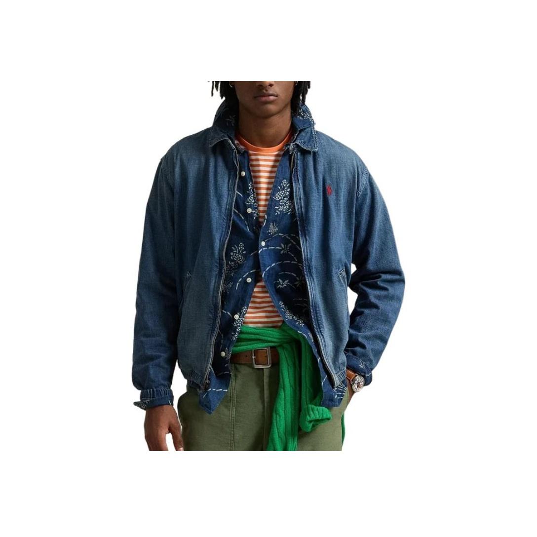 

Polo Ralph Lauren Однотонная джинсовая куртка с длинным рукавом и логотипом Мужские куртки Темно-синий 710956618-001 M