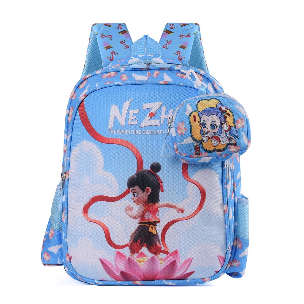 School Bag New Nezha Children's Backpack Big Class Small Cartoon Love First Grade Children's Backpack