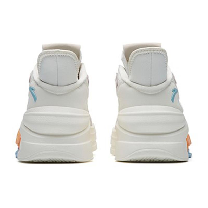 Anta Bastard 4.0 Slip-Resistant Cushioning Low-Top Skateboard Shoes Women's White Orange Sneakers 122238080-10