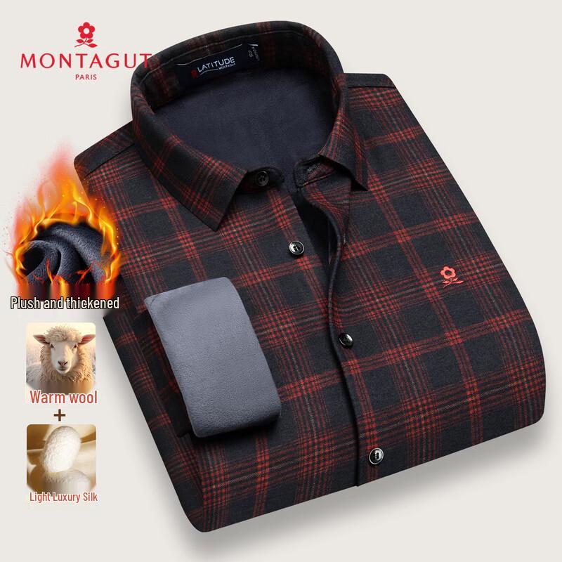 

Мужская зимняя клетчатая рубашка с длинным рукавом MONTAGUT 52