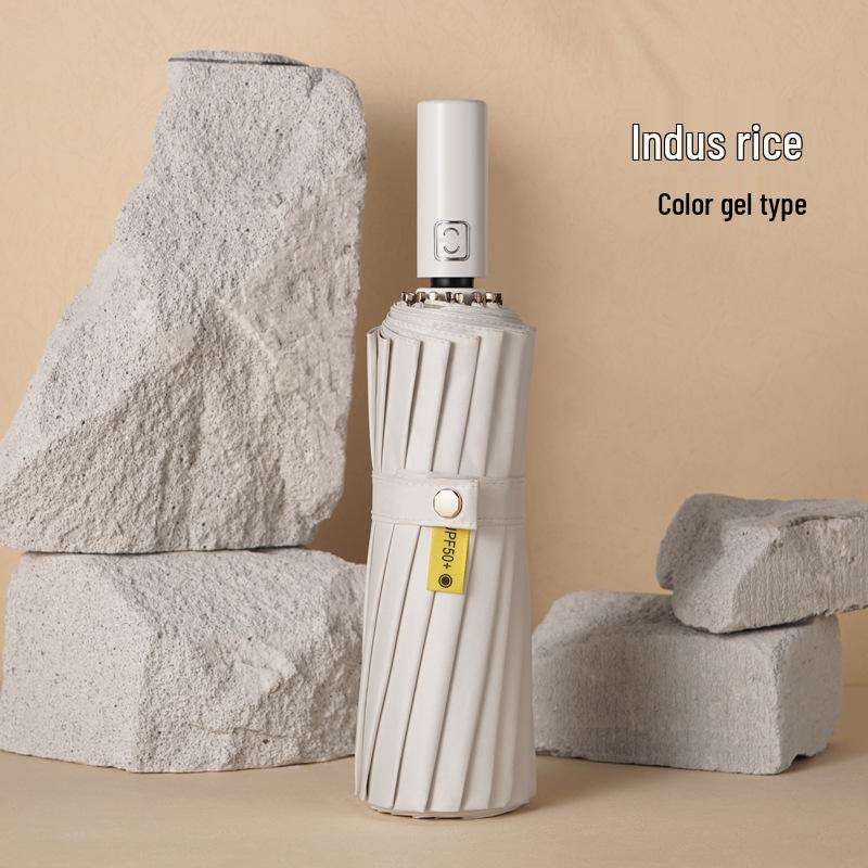 Retro 16-Bone Automatic Sun & Rain Parasol: Cooling, Anti-UV, Folding, Dual-Use Umbrella for Women