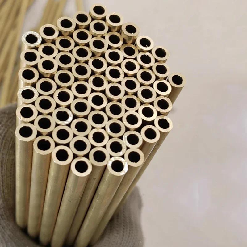 H62 Messingrohr Kapillarrohr Hohlrohr AD1/1.2/1.3/1.5/1.6/1.8/2/2.5/3/3.5/4/4.5/5/5.5mm Wandstärke 0.15mm-1.5mm Länge 500mm