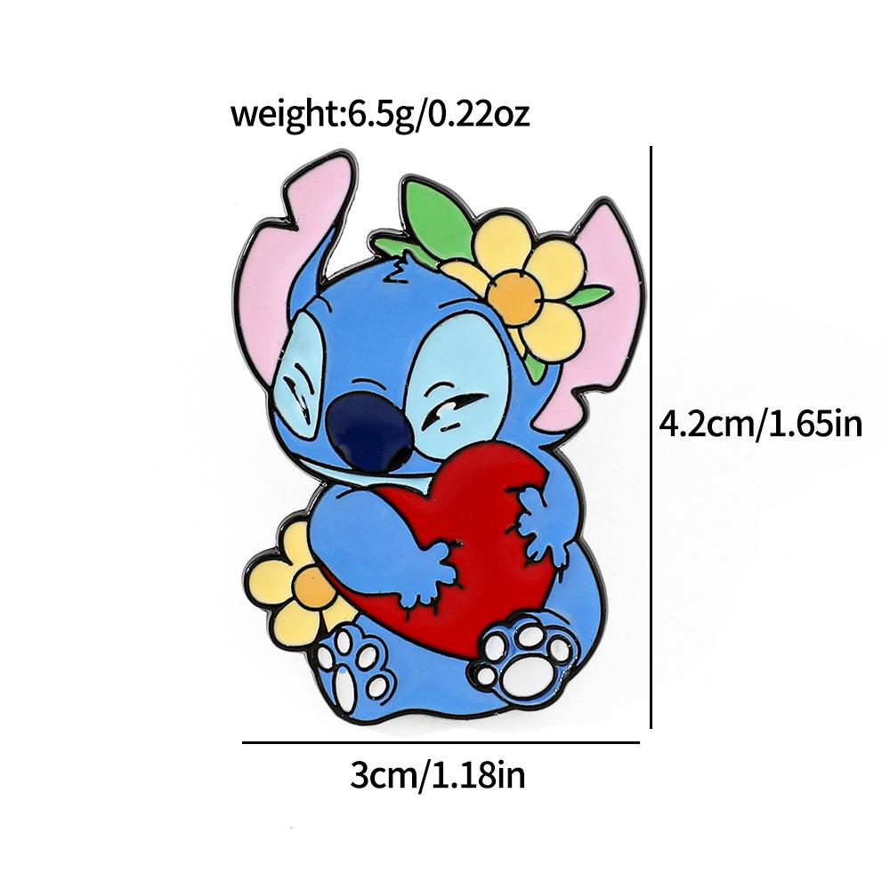 Креативная металлическая значок-булавка Звезда Бэби Стич Сплав Капельная брошь-булавка