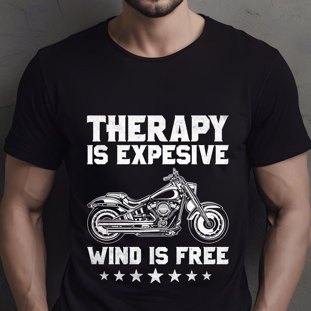 Motorcycle Therapy T-Shirt: Funny Biker Gift Tee XXXXL