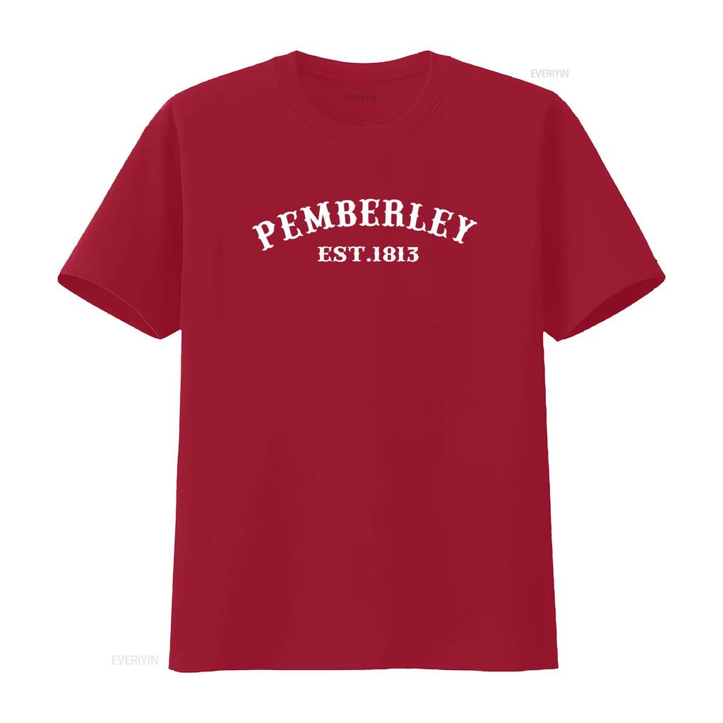 Pemberley EST 1813 T Shirt Pride and Prejudice Jane Austen Mr Darcy Elizabeth Bennet Collins vintage Washed Unisex Slightly