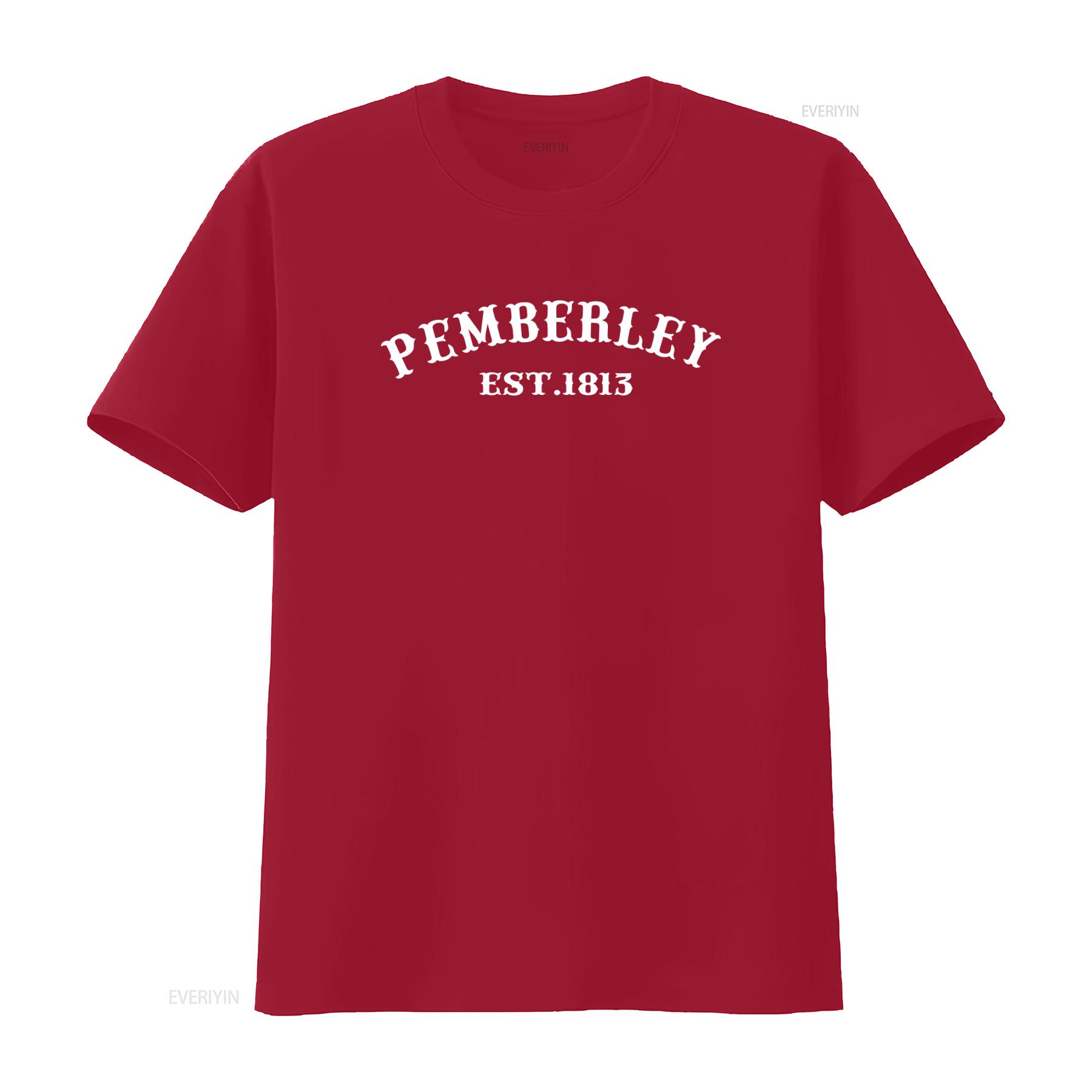 Pemberley EST 1813 T Shirt Pride and Prejudice Jane Austen Mr Darcy Elizabeth Bennet Collins vintage Washed Unisex Slightly S