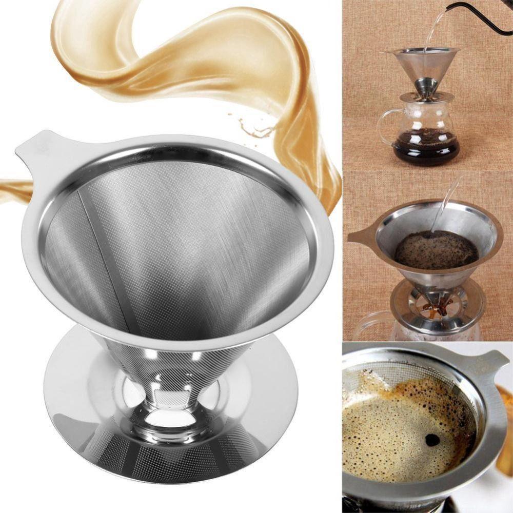 Paper Free Stainless Steel Coffee Dripper Hand Dripping Coffee Maker  Specialty Coffee
