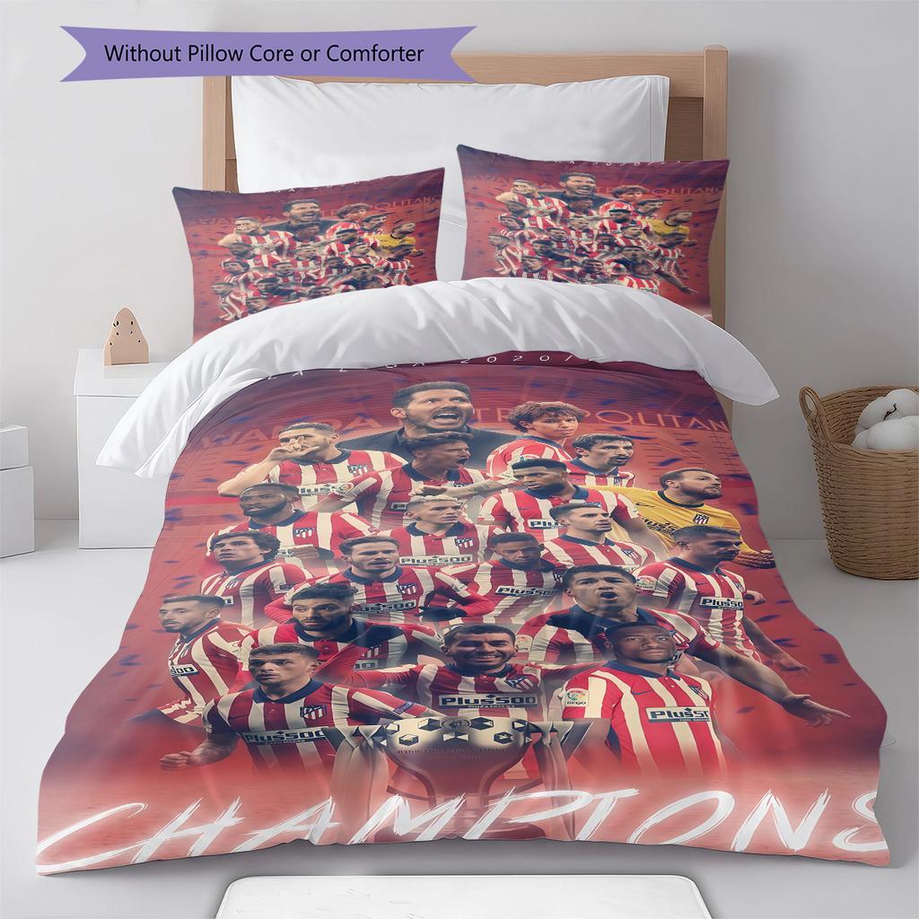 Bilbao Pattern Bedding Quilt Set Quilt Cover Pillowcase Home Decoration Birthday Gift (1 * Duvet Cover + 2 * Pillowcase, Without Core)