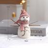 Festive Snowman Christmas Scene Plush Decoration Mini Ornament Holiday Supplies