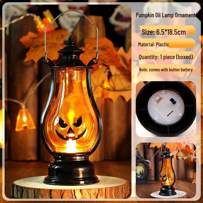 Lanterne citrouille à LED pour décoration d'Halloween, idéale pour les fêtes et événements