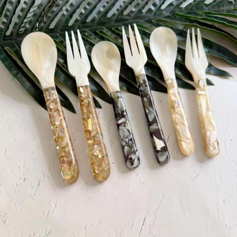 Natural Conch Shell Dessert Spoon 12/16cm Reusable Eco-friendly Spoon for Coffee Ice Cream Caviar Home Party Dessert Bar Use