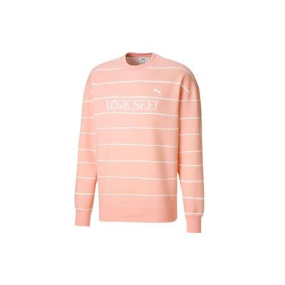 X Michael Lau Collaboration Aop Crew Casual Sports Round Neck Sweatshirt Men Sweatshirt Apricot-Red 530359-26