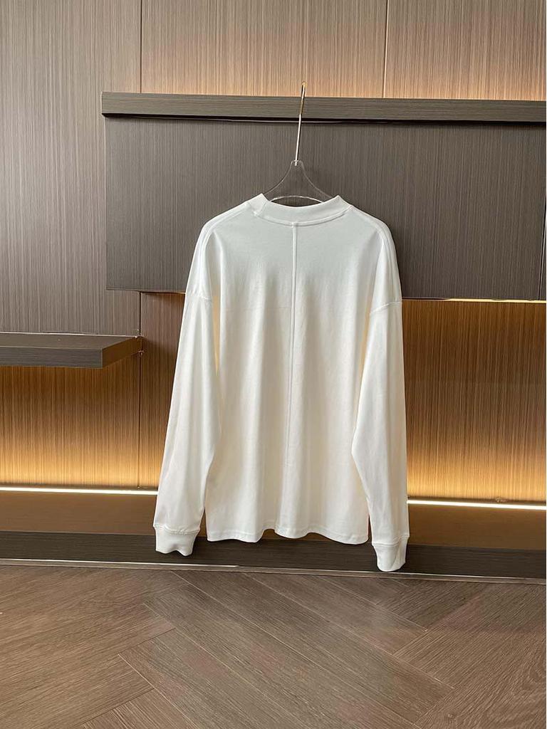 ROW Wind 80-Count High-Density 100% Long-Staple Cotton Round Neck Long-Sleeved T-Shirt - Impeccable Feel and Texture!