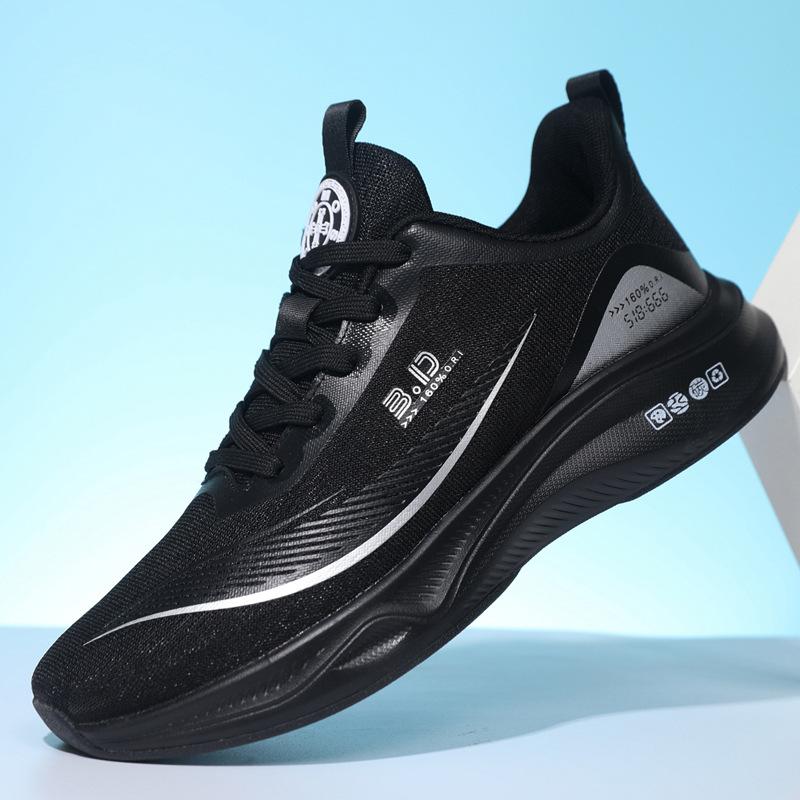 Summer New Sports Men's Shoes Ice Silk Lycra Breathable Mesh Running Shoes Men's and Women's Couples Shoes Soft-soled Trendy Shoes