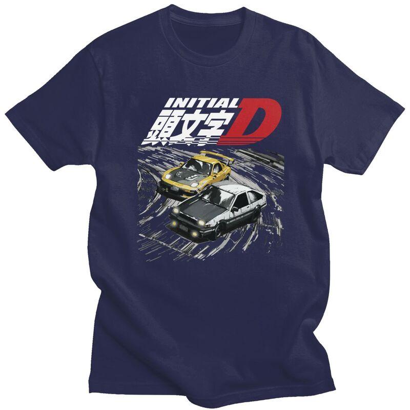 Custom Anime Mountain Racing Initial D T Shirts Men 100 Cotton Tees Tshirt Short Sleeve Tshirt Clothes