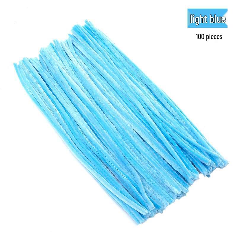 Encrypted Pipe Cleaners: Dense, Thickened 8mm White Strips with Mixed Colors for Handmade DIY Bouquets
