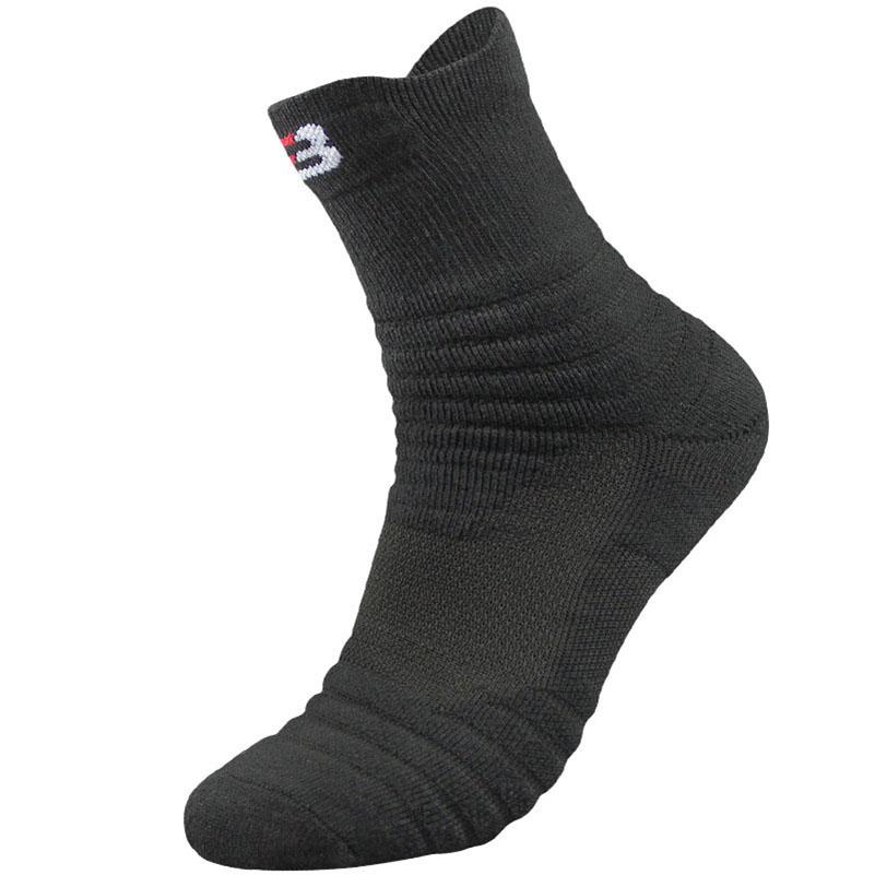 2 Pairs Size47,48 Quality New Men Outdoor Sports Elite Basketball Sock Cycling Compression Socks Cotton Towel Bottom Men's Socks