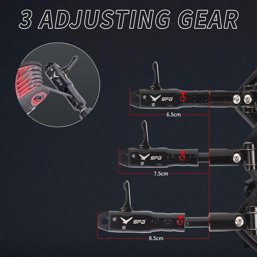 SPG Bow Release for Compound Bow, Comfortable Wrist Strap Archery Release Trigger for Arrow Release, Adjustable Compound Bow Release Aids 360°