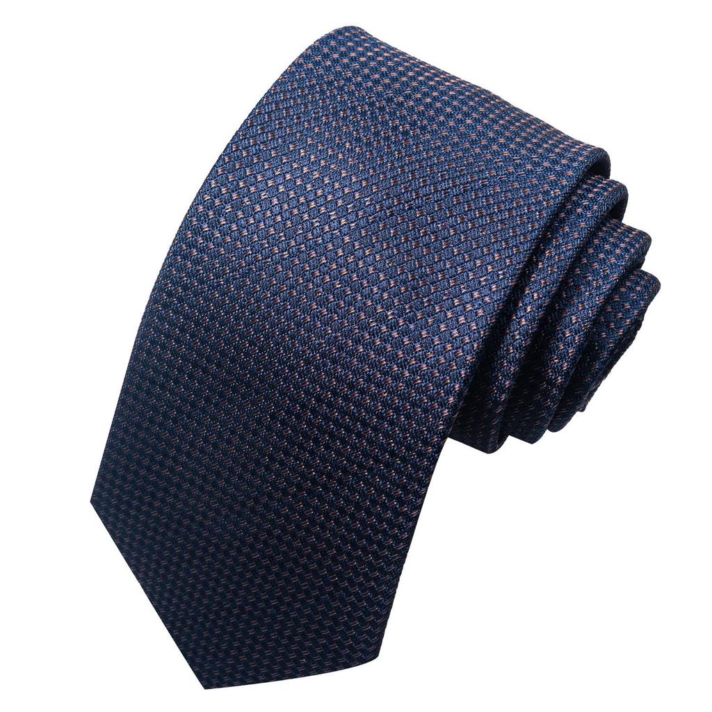 Spring/Summer Blue Series Men's Yarn-Dyed Jacquard Tie - British Style, Hand-Tied, Business Fashion