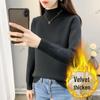 2025 Autumn/Winter Women's Plus Size Knit Fleece Sweater - Slimming, Cozy Inner Layer, Warm and Stylish.