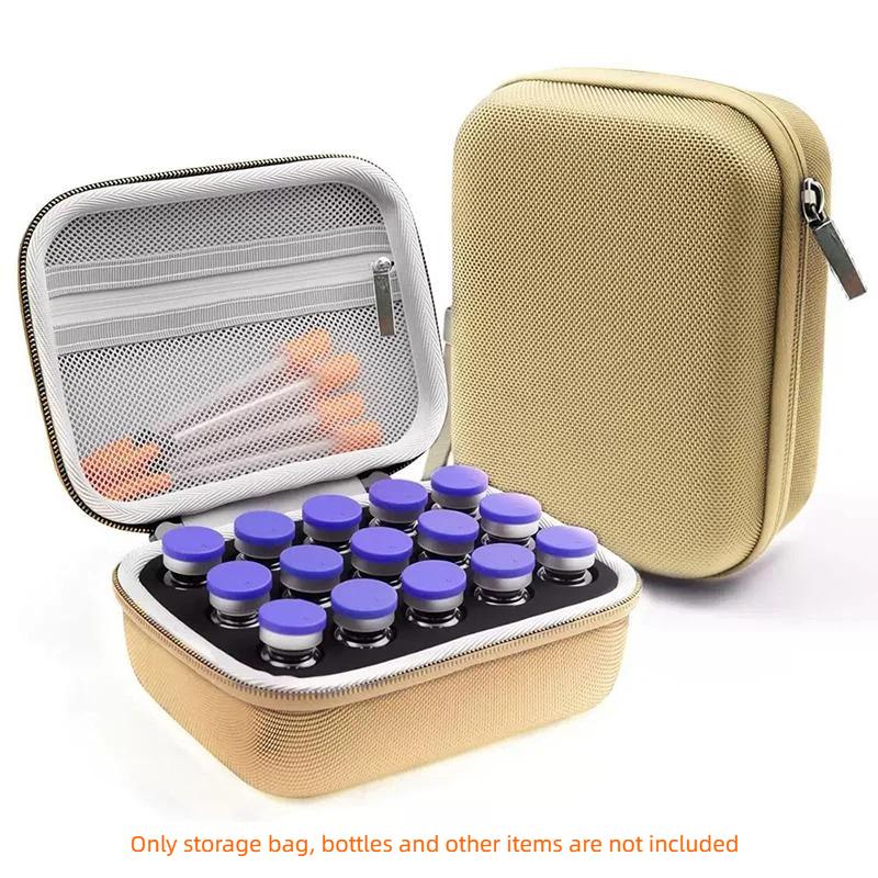 10ML Insulin Vials Storage Case Resistant Waterproof Insulin Organizer Diabetics-EVA Large Capacity Insulin Vial Protector Wear золотой