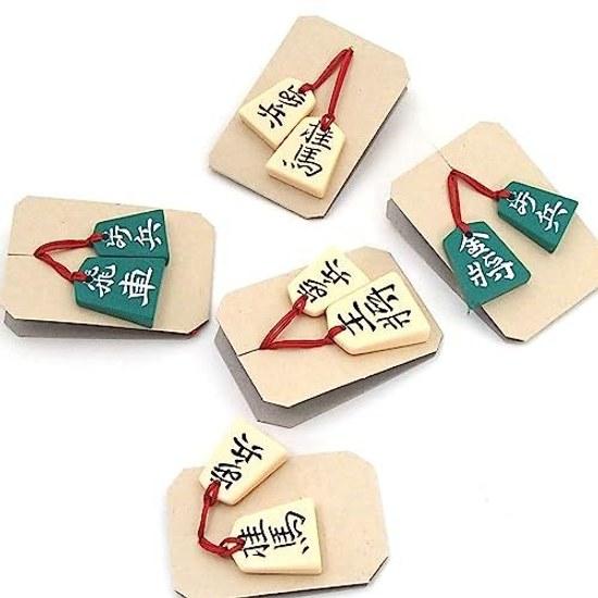 Shogi Board Set 2 Original P-type Keychains from Igo Lab Katsura 6th Foldable Popular Number 1 High-quality Wooden Pieces Set.